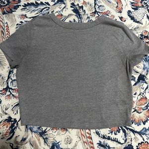 Gray Crop Top